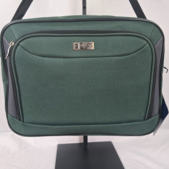 Chaps Laptop Bag Sedona Collection Green Black 15.5" x 11" x 3" - Picture 16 of 16